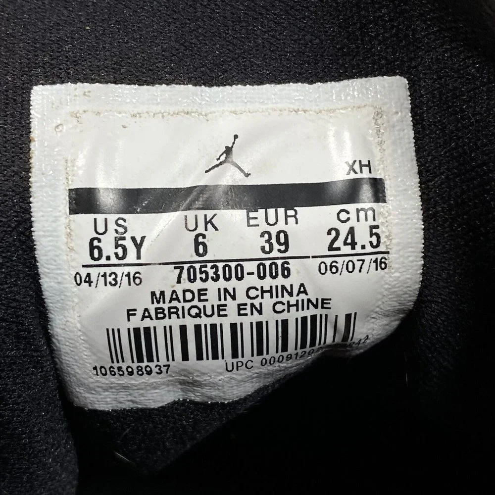 Nike Air Jordan 1 Retro High BG Size 6.5Y Black/Metallic Pink 705300-006 Shoes‎